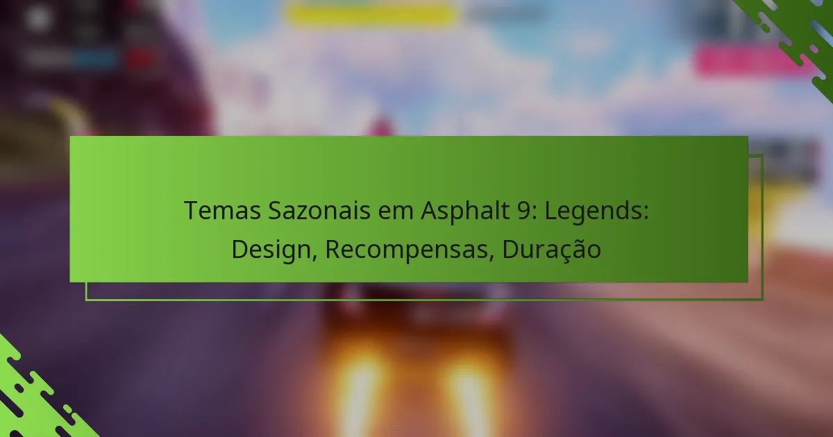 Temas Sazonais em Asphalt 9: Legends: Design, Recompensas, Duração